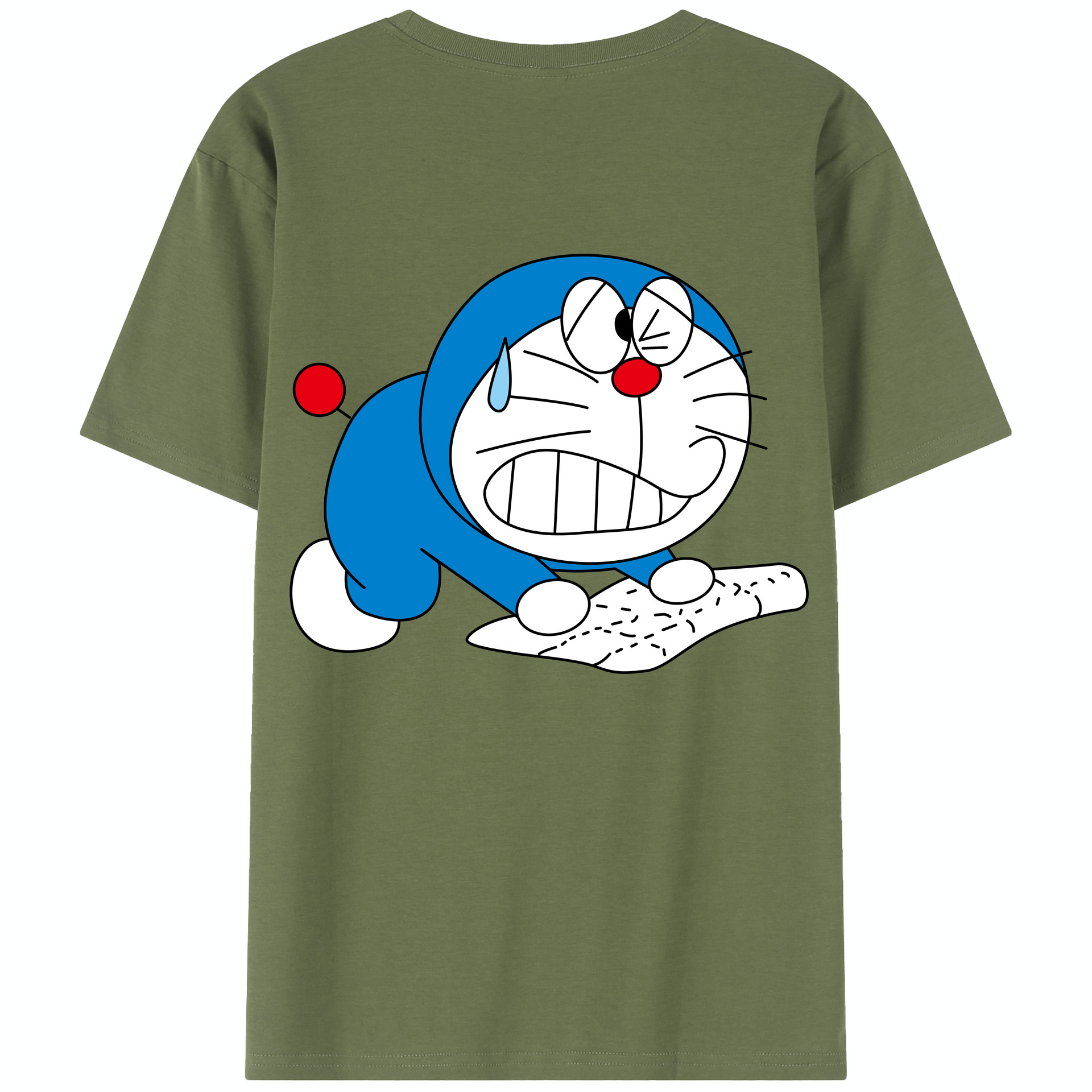 （画像用） ドラえもん Doraemon 綿100％半袖Tシャツ（背面プリント）
